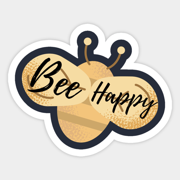 Bee Happy: be happy Sticker by GoodWills